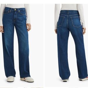 Rag & Bone women size 28 Logan mid rise wide leg jeans Annalise dark blue